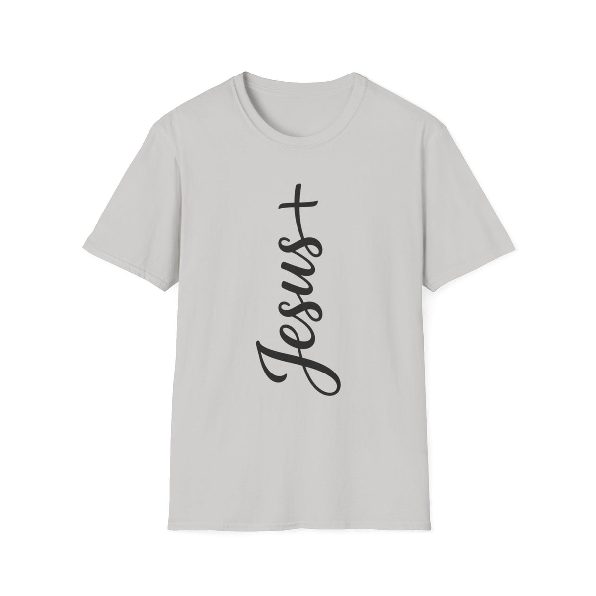 Jesus Vertical Script T-Shirt — Faith Christian Tee