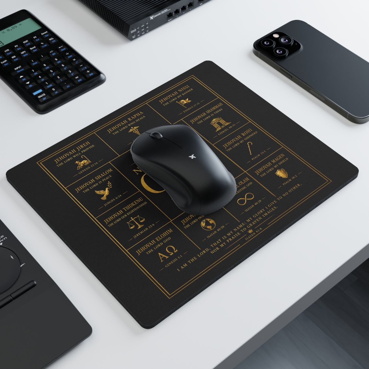 The Names of God Rectangular Mouse Pad