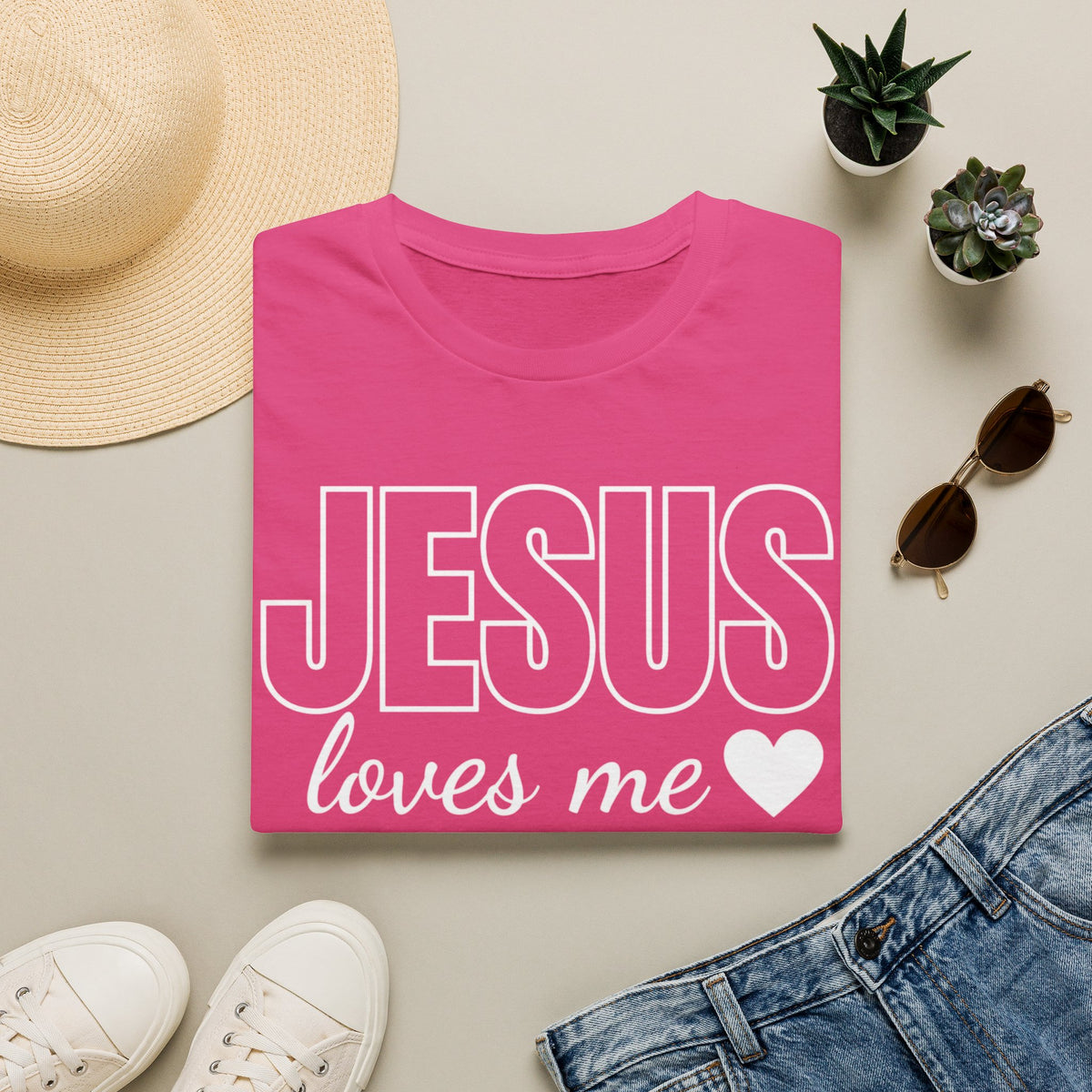 Jesus Loves Me T‑Shirt — Faith‑Inspired Christian Tee with Heart