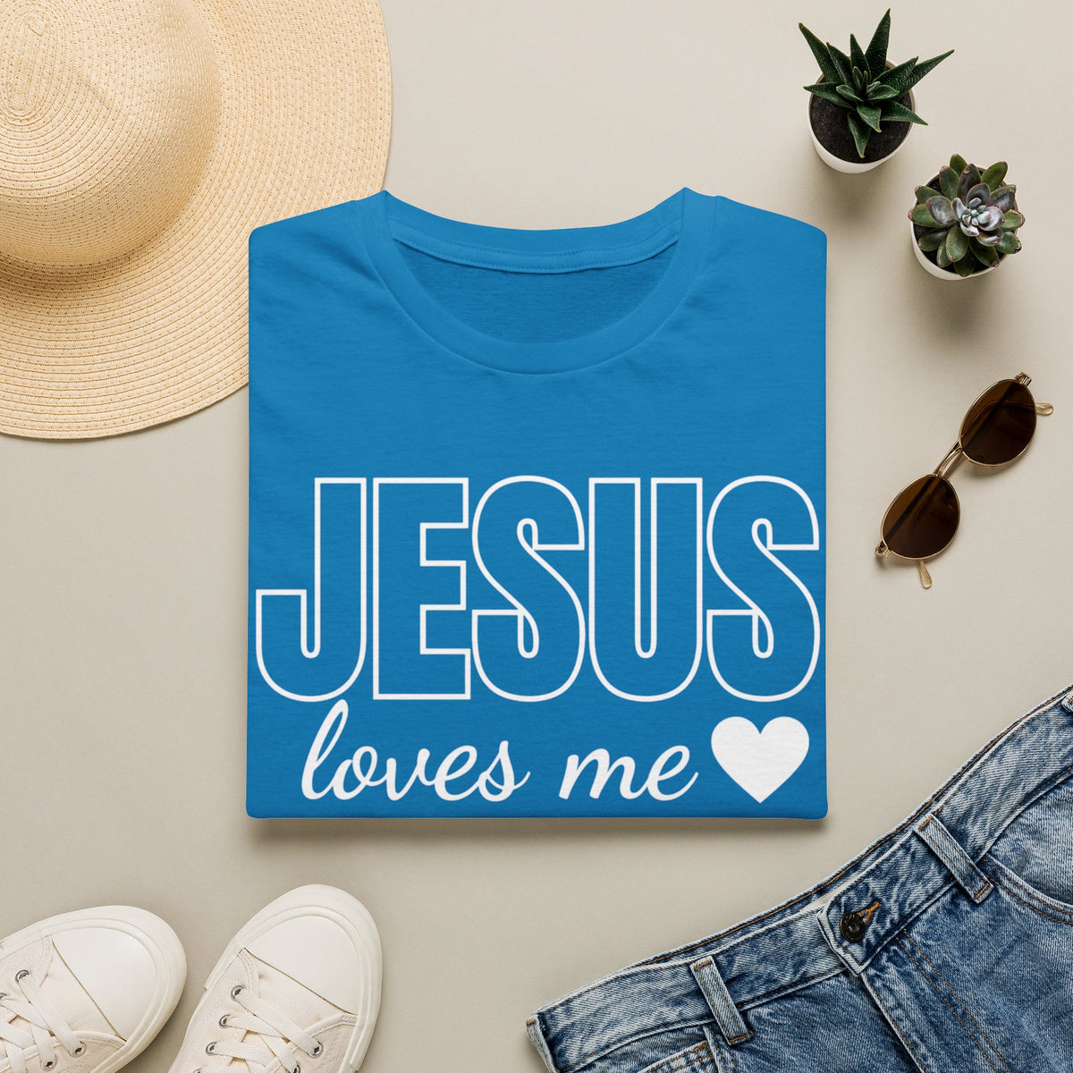 Jesus Loves Me T‑Shirt — Faith‑Inspired Christian Tee with Heart