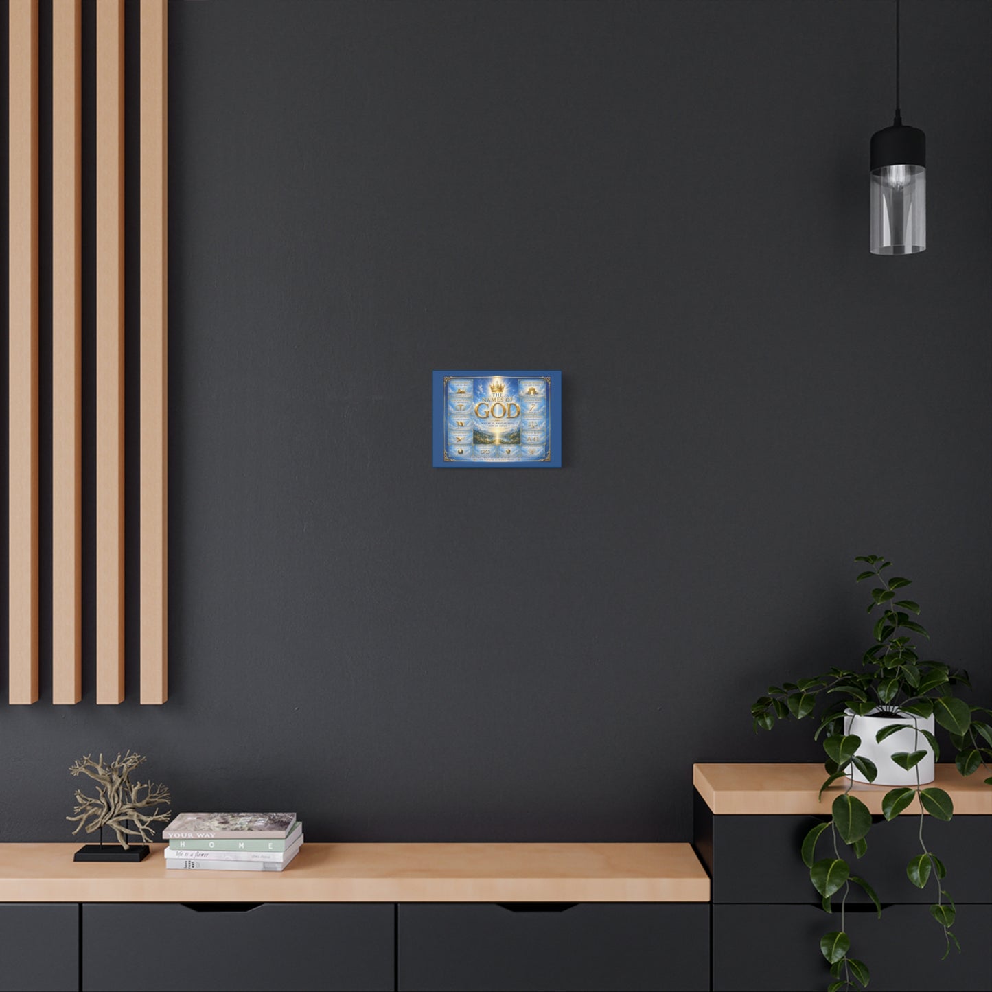 Names of God Canvas Wall Art – Heavenly Blue