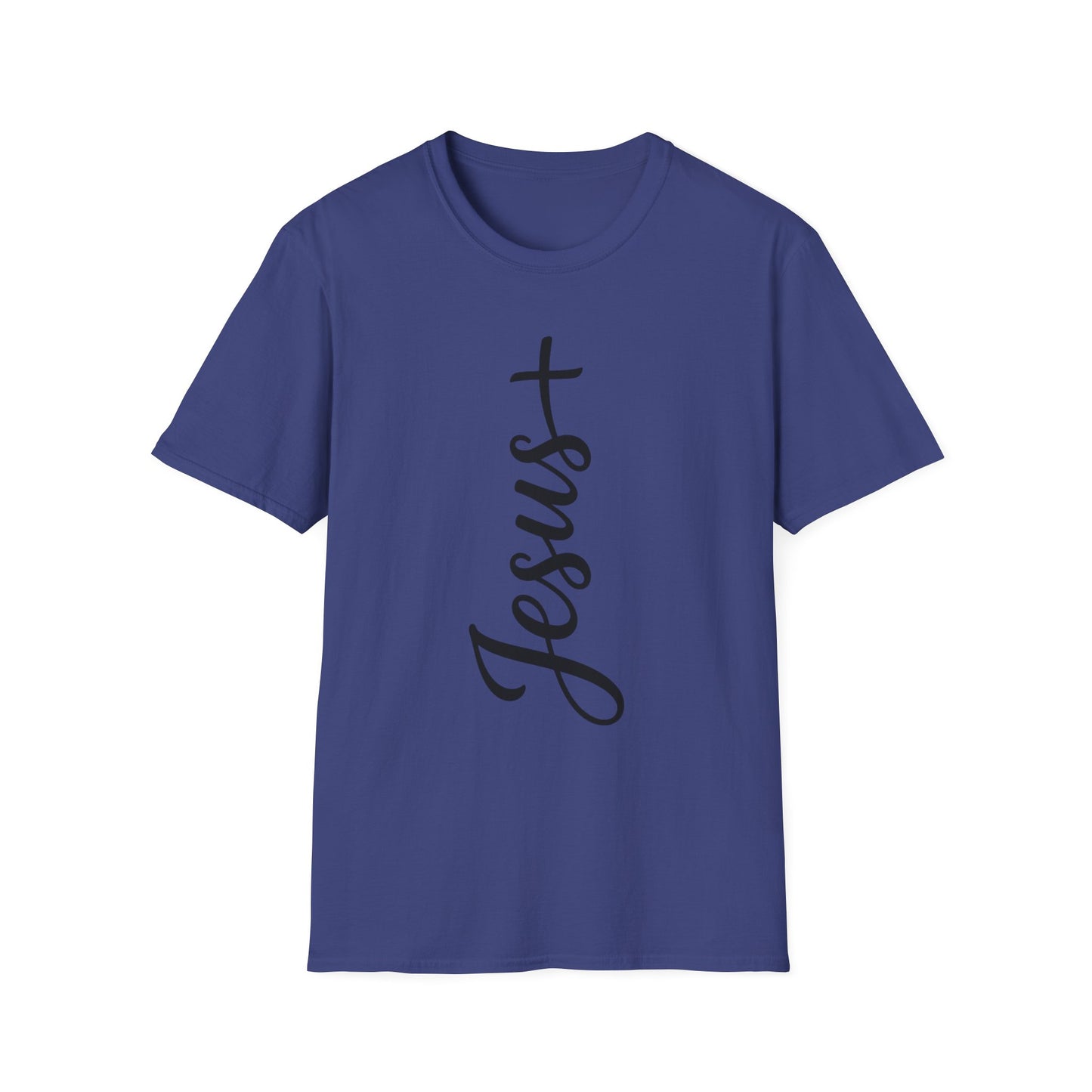 Jesus Vertical Script T-Shirt — Faith Christian Tee
