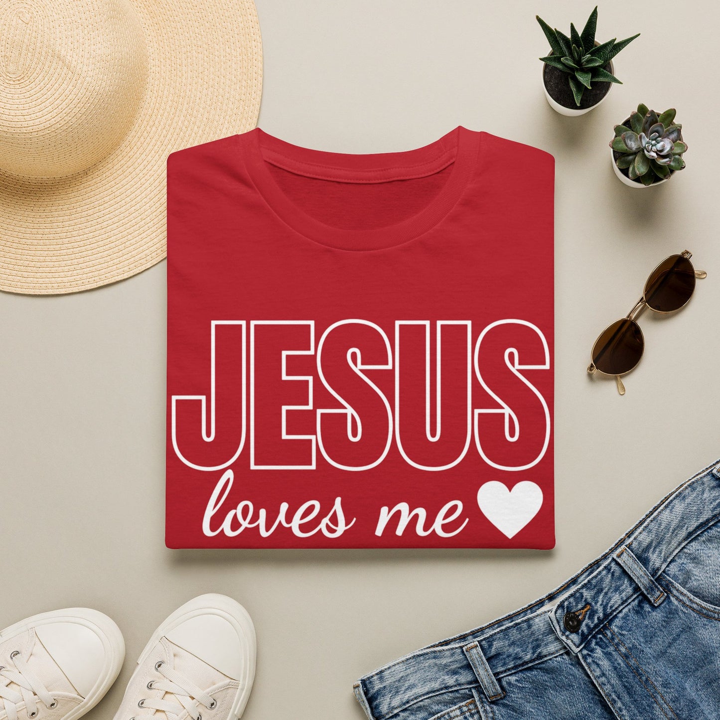 Jesus Loves Me T‑Shirt — Faith‑Inspired Christian Tee with Heart