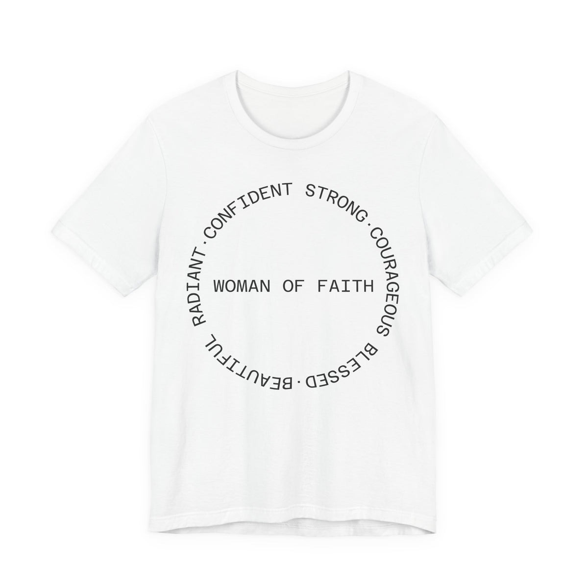 Woman of Faith Tee — Inspirational Christian Graphic T‑Shirt