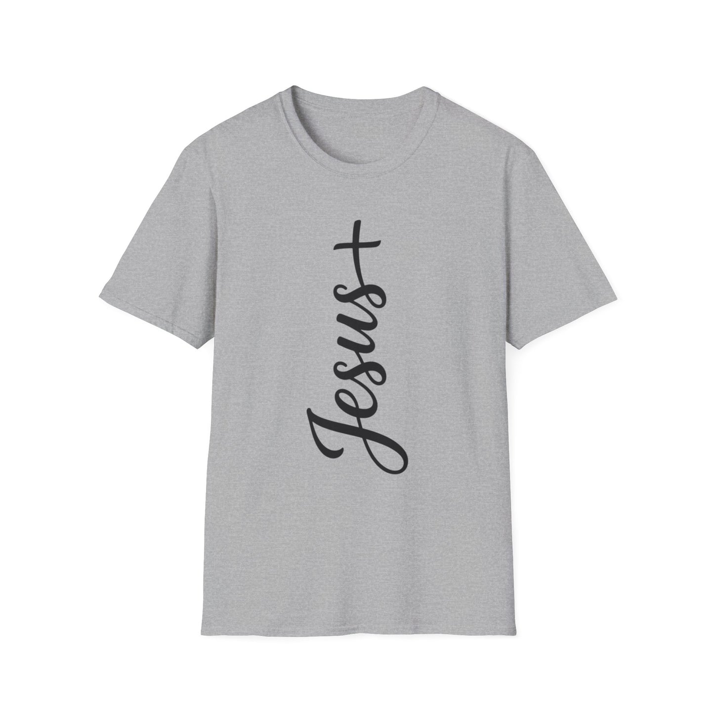Jesus Vertical Script T-Shirt — Faith Christian Tee