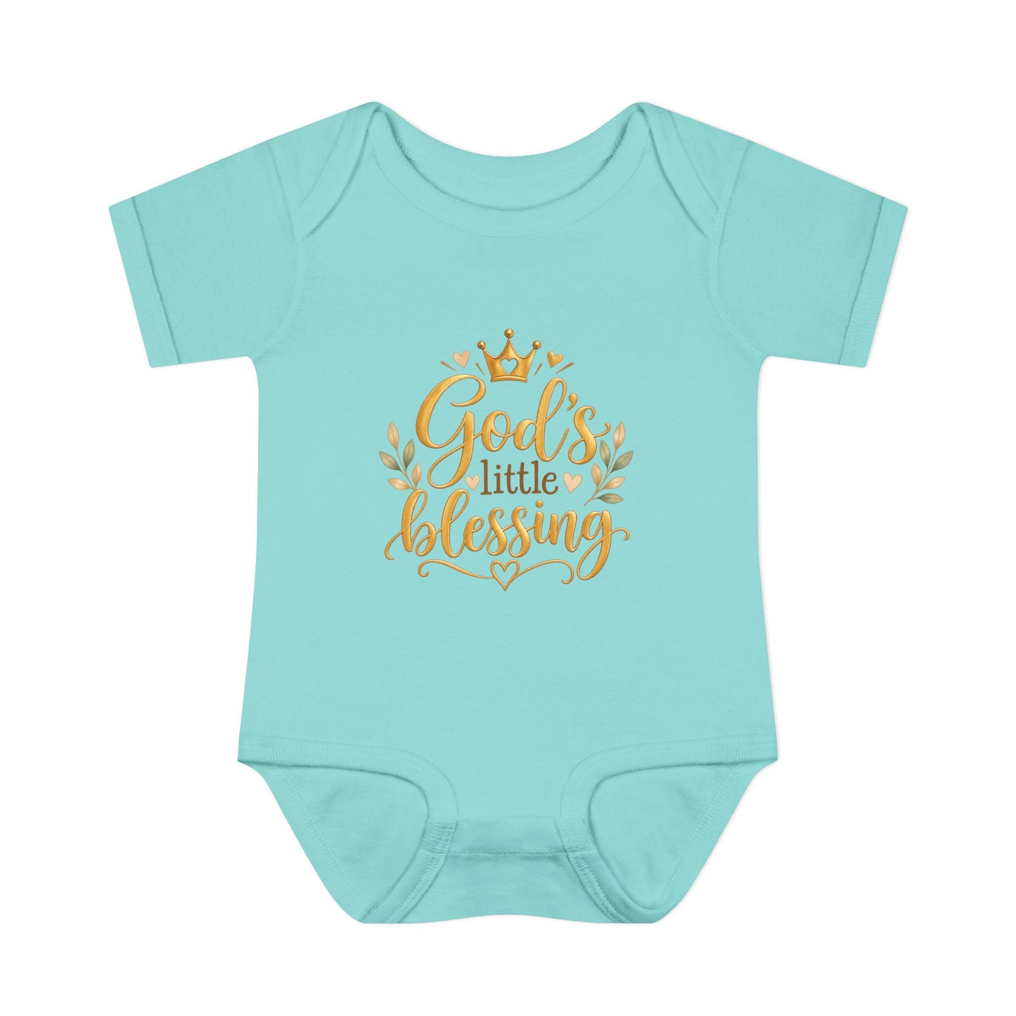 Infant Bodysuit — "God's Little Blessing" Gold Script Baby Onesie