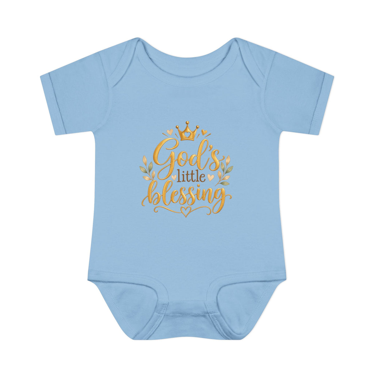 Infant Bodysuit — "God's Little Blessing" Gold Script Baby Onesie