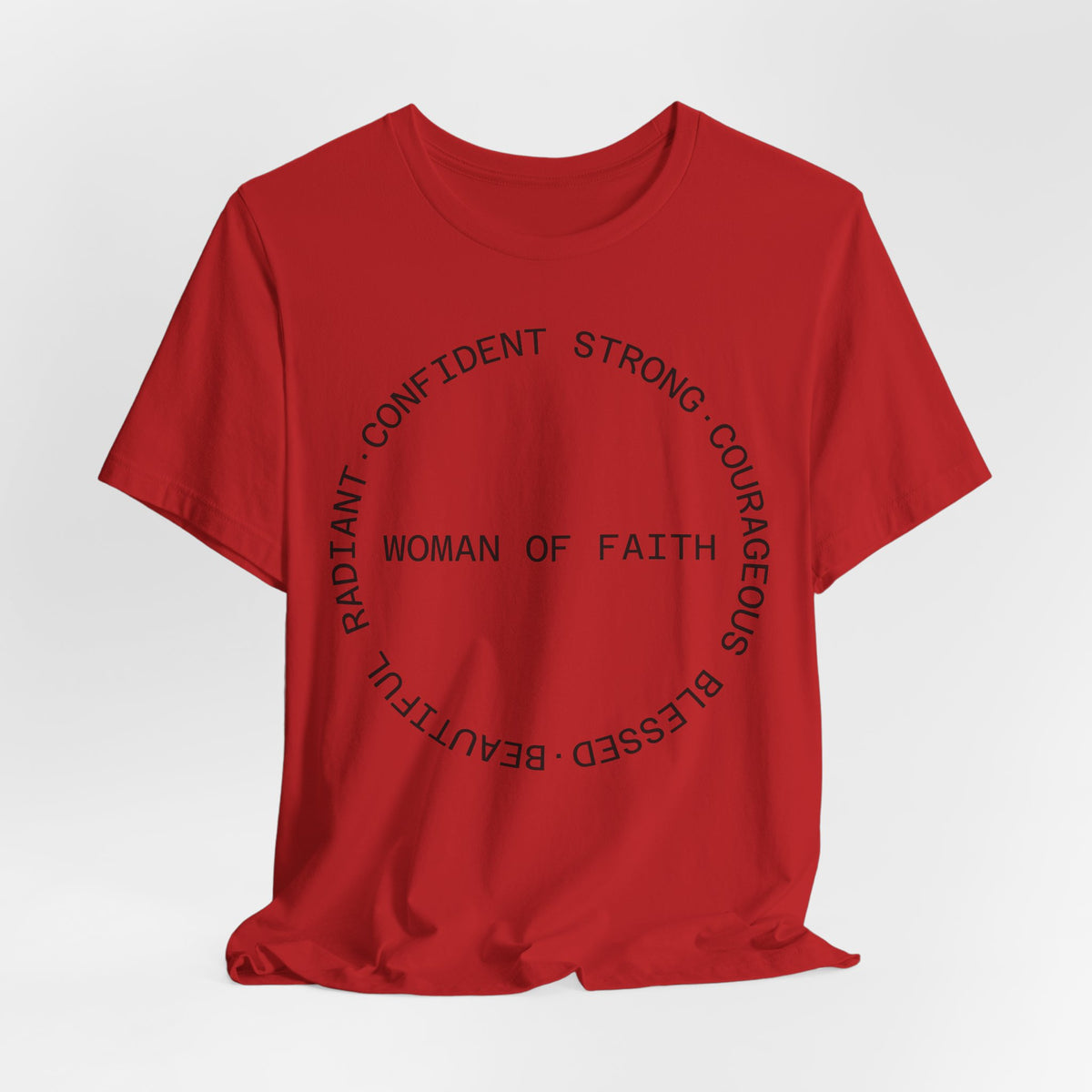 Woman of Faith Tee — Inspirational Christian Graphic T‑Shirt