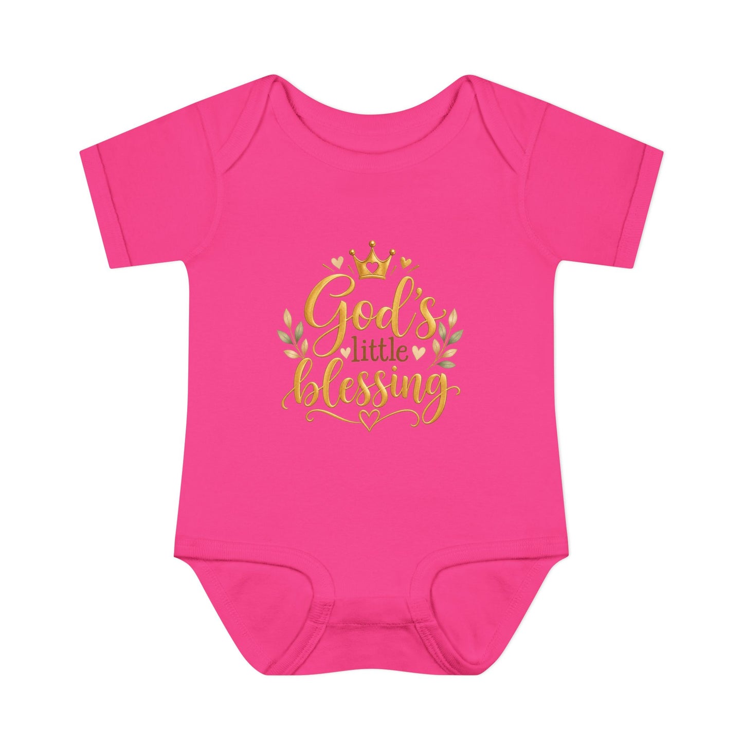 Infant Bodysuit — "God's Little Blessing" Gold Script Baby Onesie