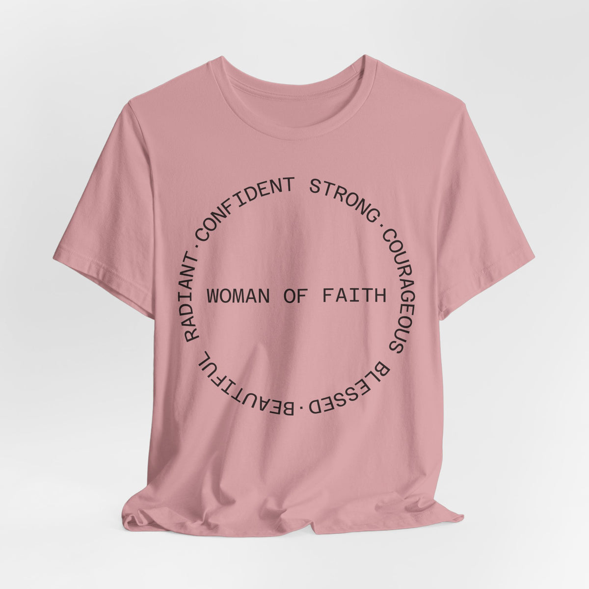 Woman of Faith Tee — Inspirational Christian Graphic T‑Shirt