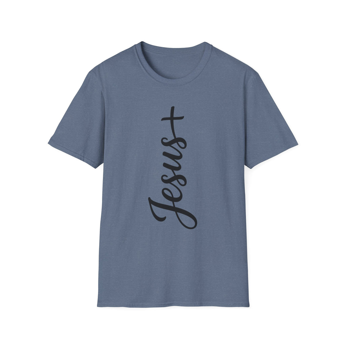 Jesus Vertical Script T-Shirt — Faith Christian Tee