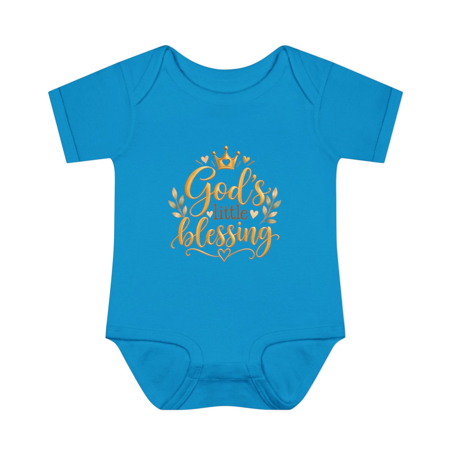 Infant Bodysuit — "God's Little Blessing" Gold Script Baby Onesie