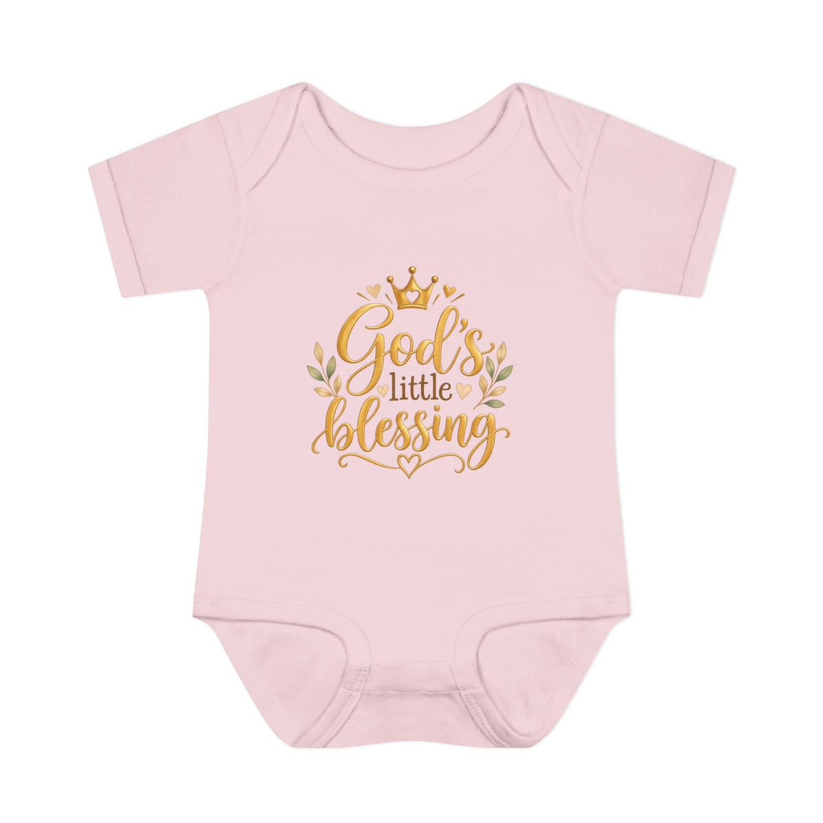 Infant Bodysuit — "God's Little Blessing" Gold Script Baby Onesie