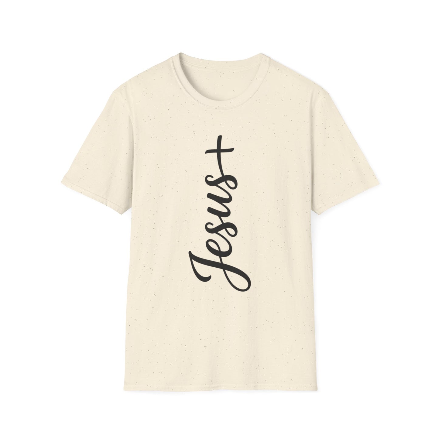 Jesus Vertical Script T-Shirt — Faith Christian Tee