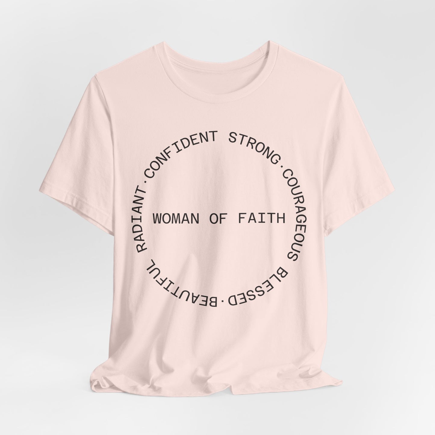 Woman of Faith Tee — Inspirational Christian Graphic T‑Shirt