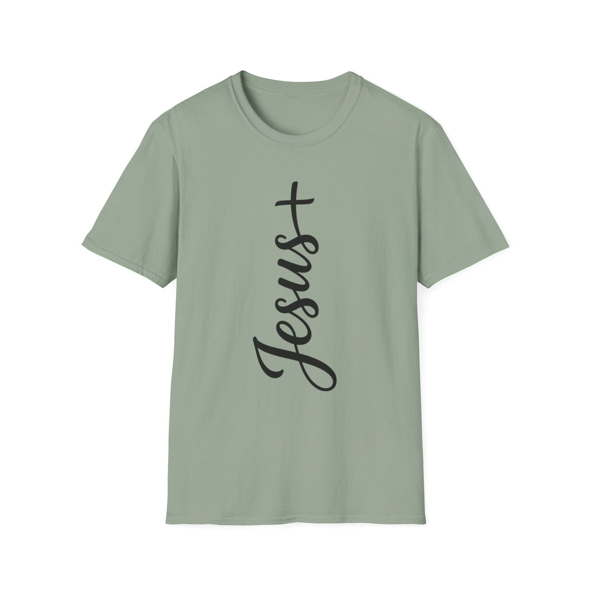 Jesus Vertical Script T-Shirt — Faith Christian Tee