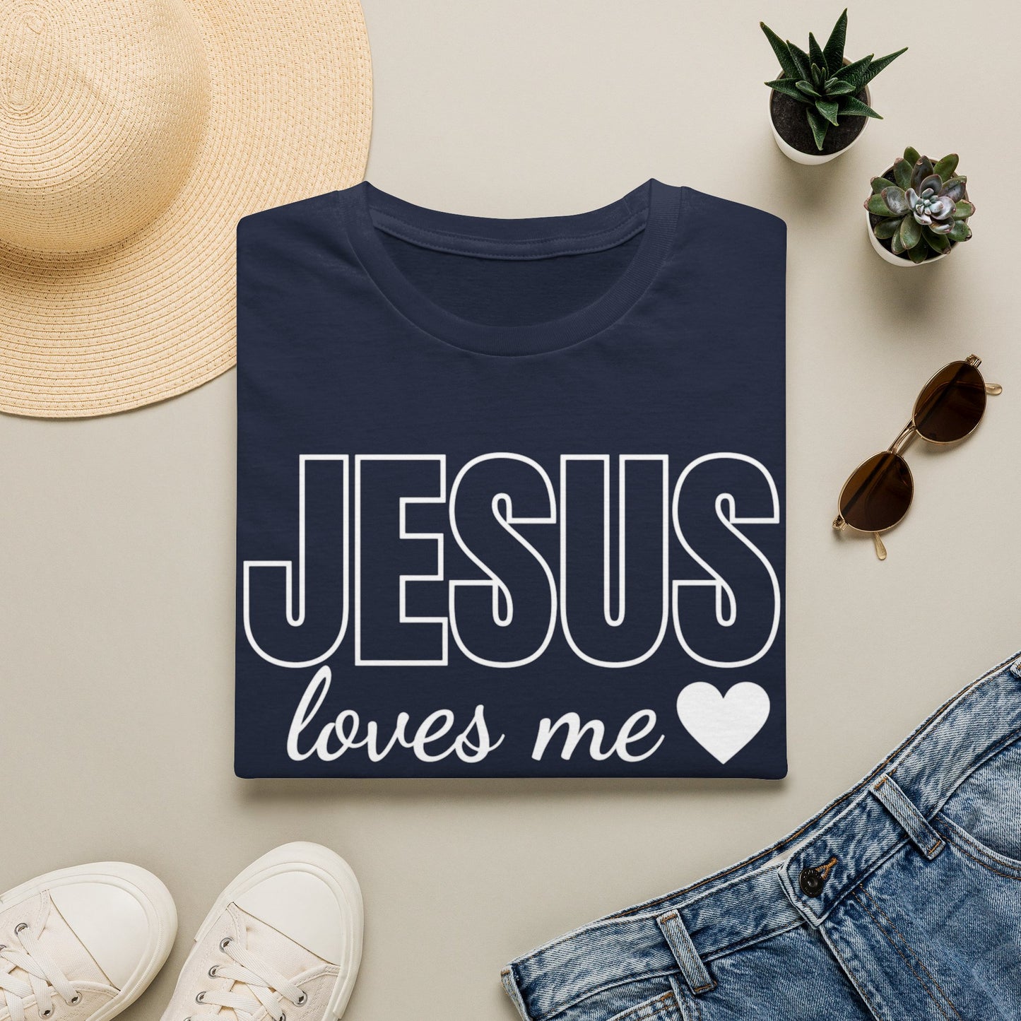 Jesus Loves Me T‑Shirt — Faith‑Inspired Christian Tee with Heart