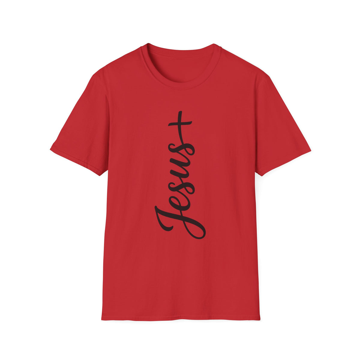 Jesus Vertical Script T-Shirt — Faith Christian Tee