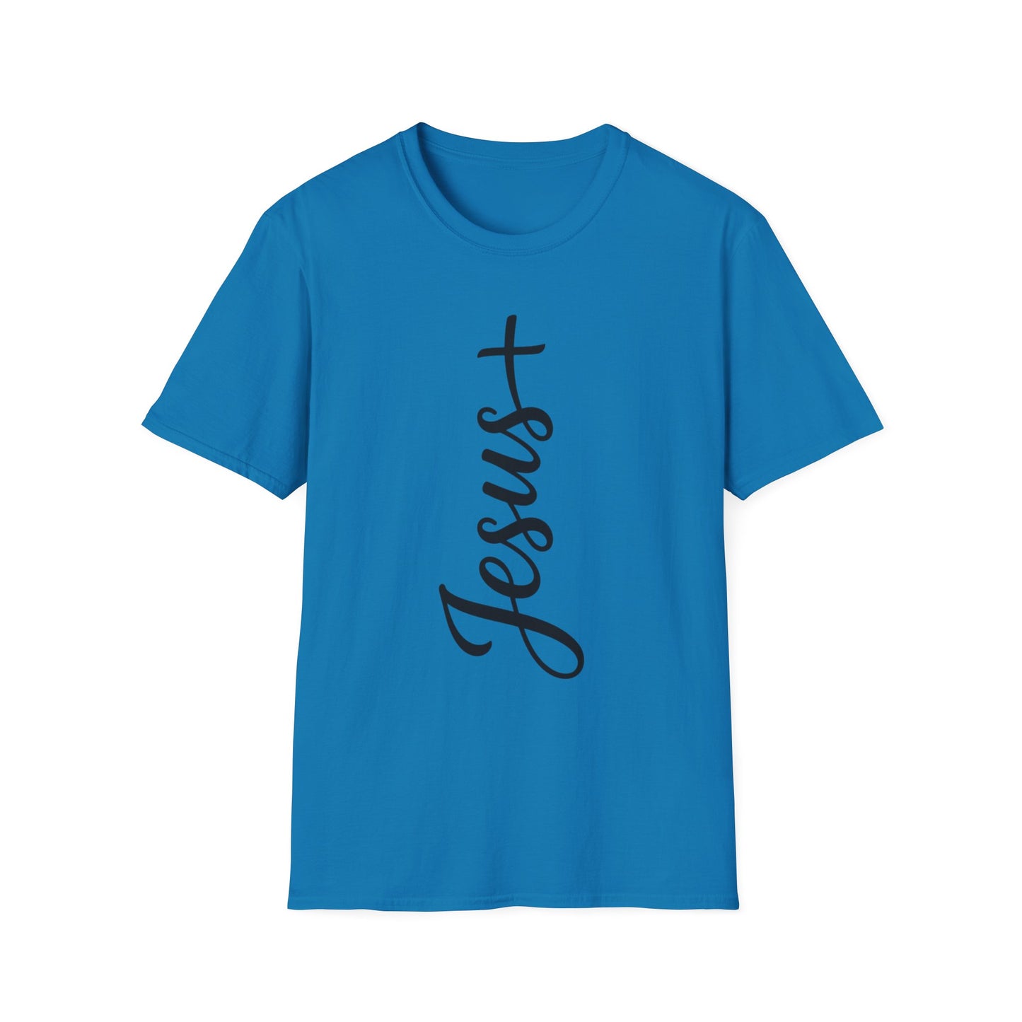 Jesus Vertical Script T-Shirt — Faith Christian Tee