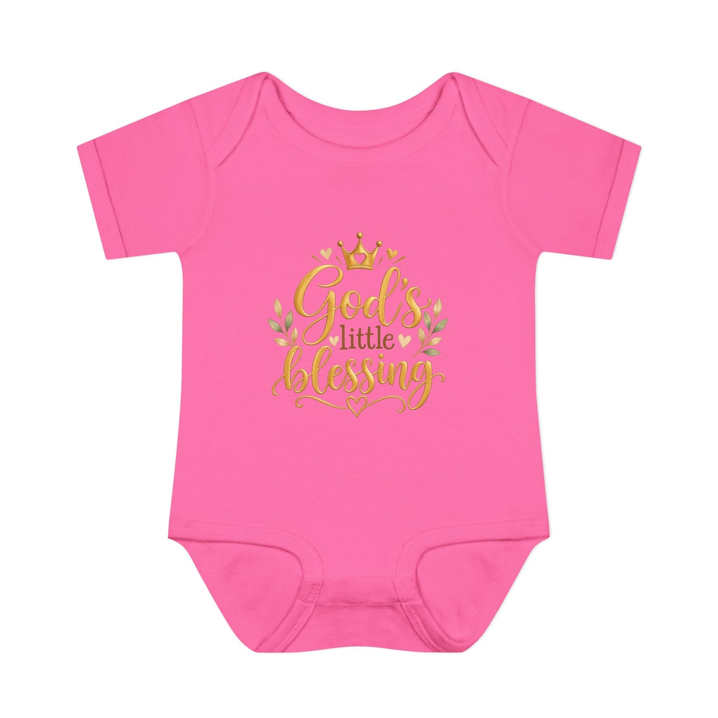 Infant Bodysuit — "God's Little Blessing" Gold Script Baby Onesie