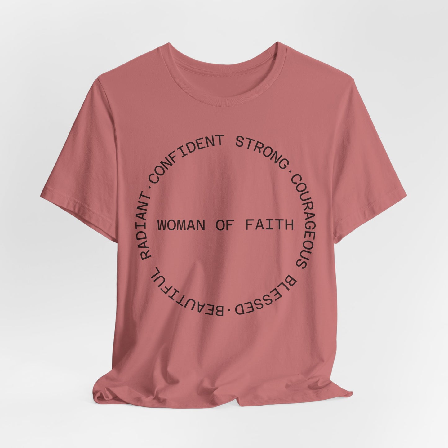Woman of Faith Tee — Inspirational Christian Graphic T‑Shirt