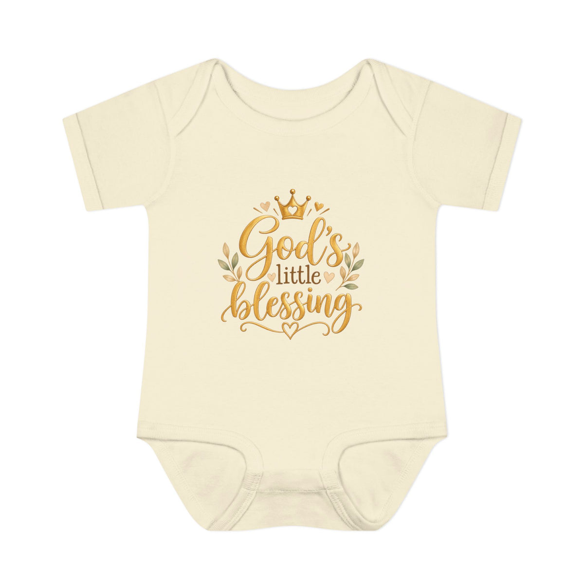Infant Bodysuit — "God's Little Blessing" Gold Script Baby Onesie
