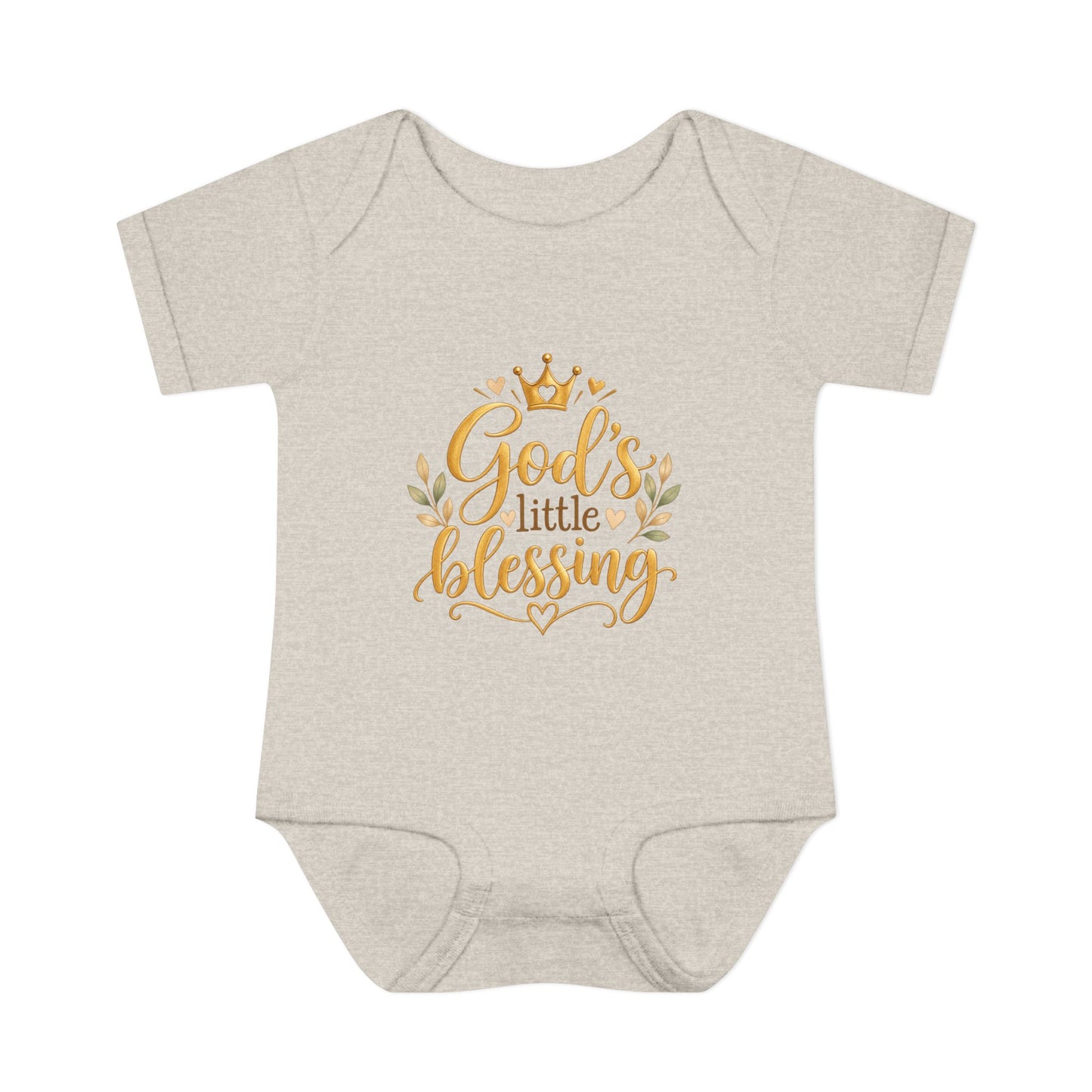 Infant Bodysuit — "God's Little Blessing" Gold Script Baby Onesie
