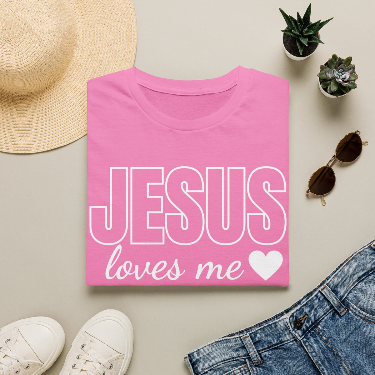 Jesus Loves Me T‑Shirt — Faith‑Inspired Christian Tee with Heart