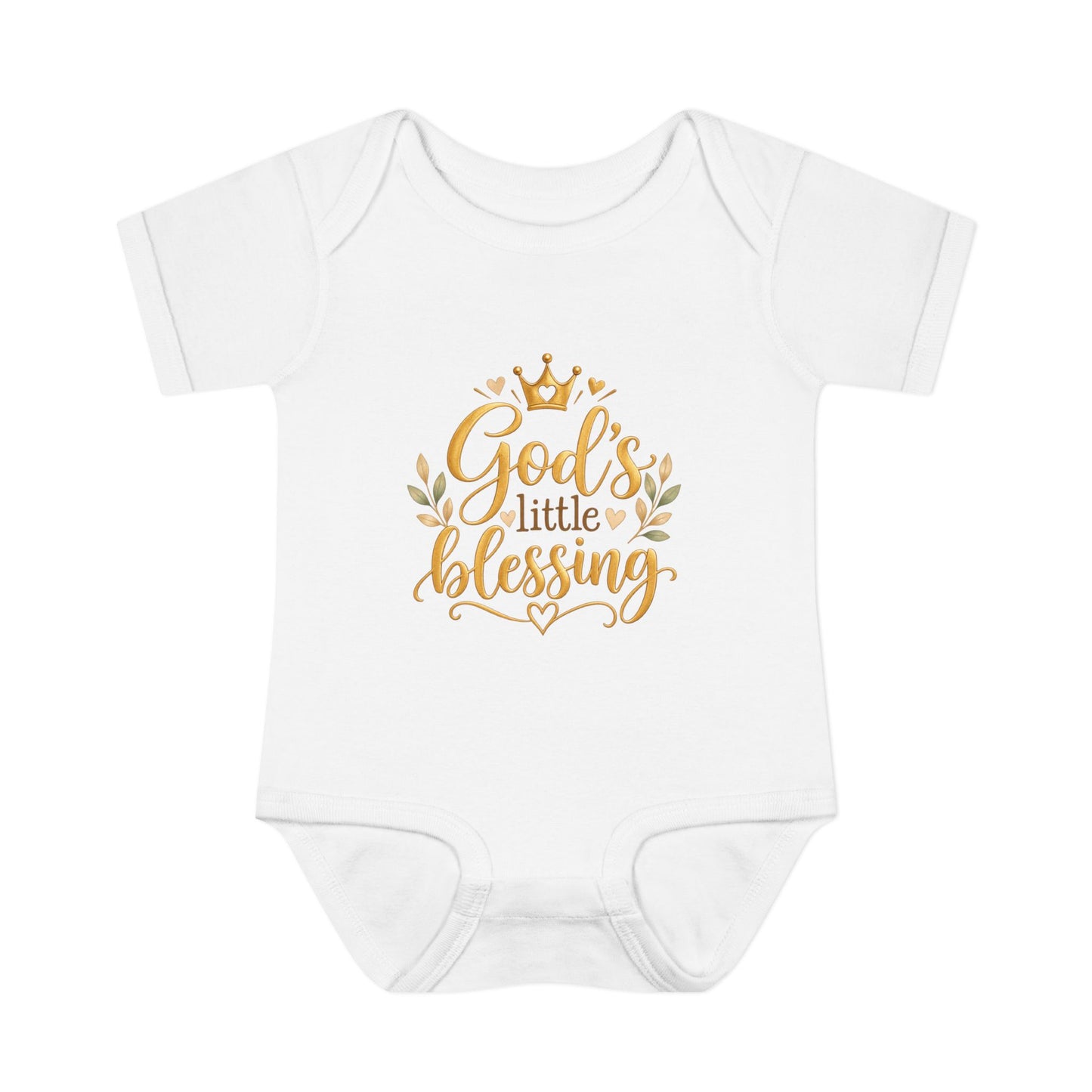 Infant Bodysuit — "God's Little Blessing" Gold Script Baby Onesie