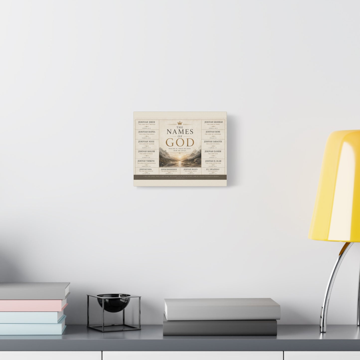 Biblical Names of God Canvas Wall Art