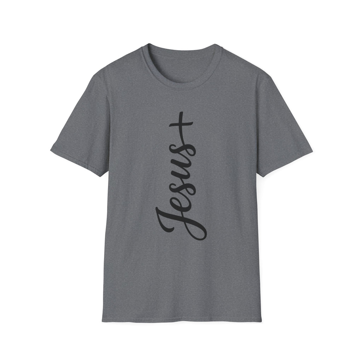 Jesus Vertical Script T-Shirt — Faith Christian Tee