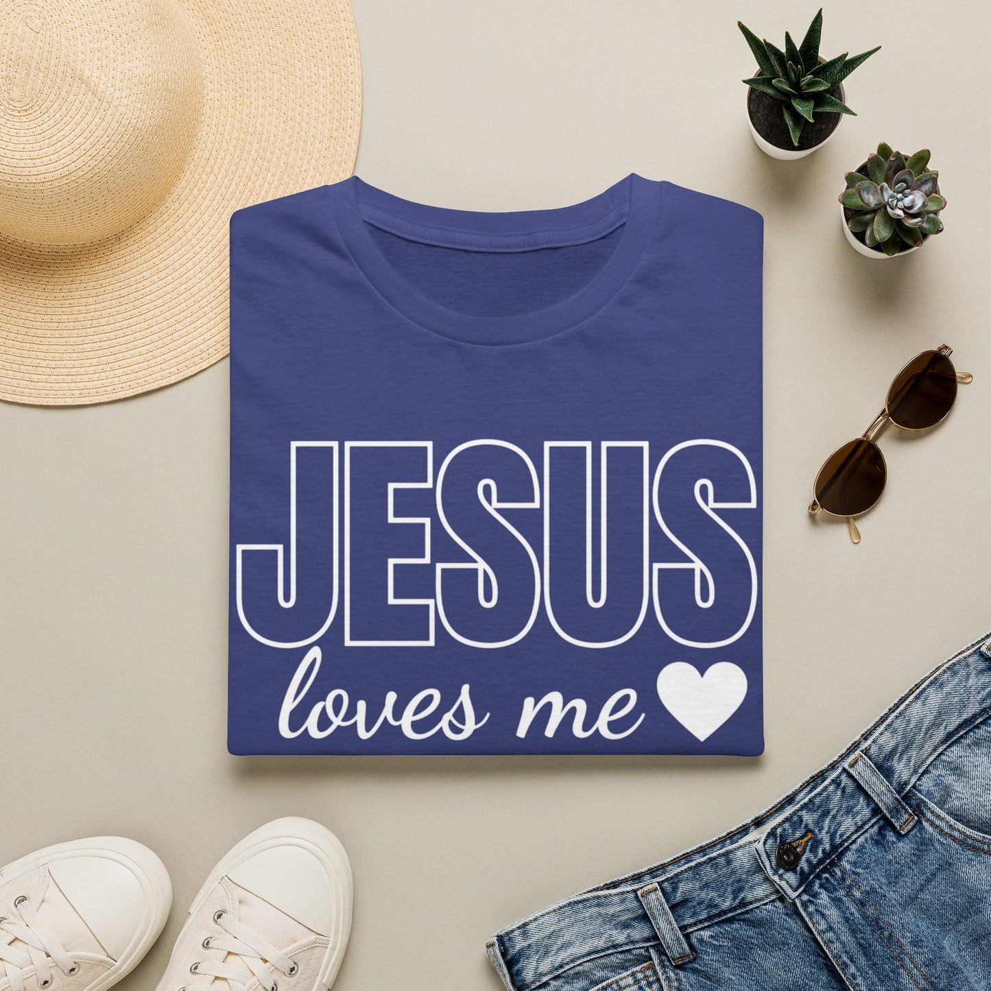 Jesus Loves Me T‑Shirt — Faith‑Inspired Christian Tee with Heart