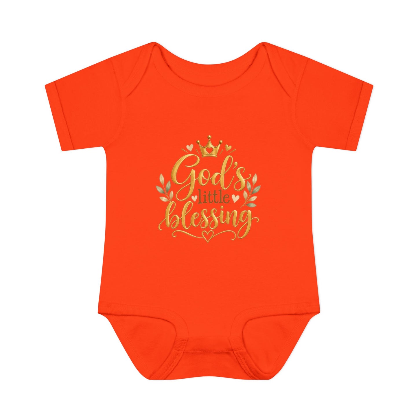 Infant Bodysuit — "God's Little Blessing" Gold Script Baby Onesie