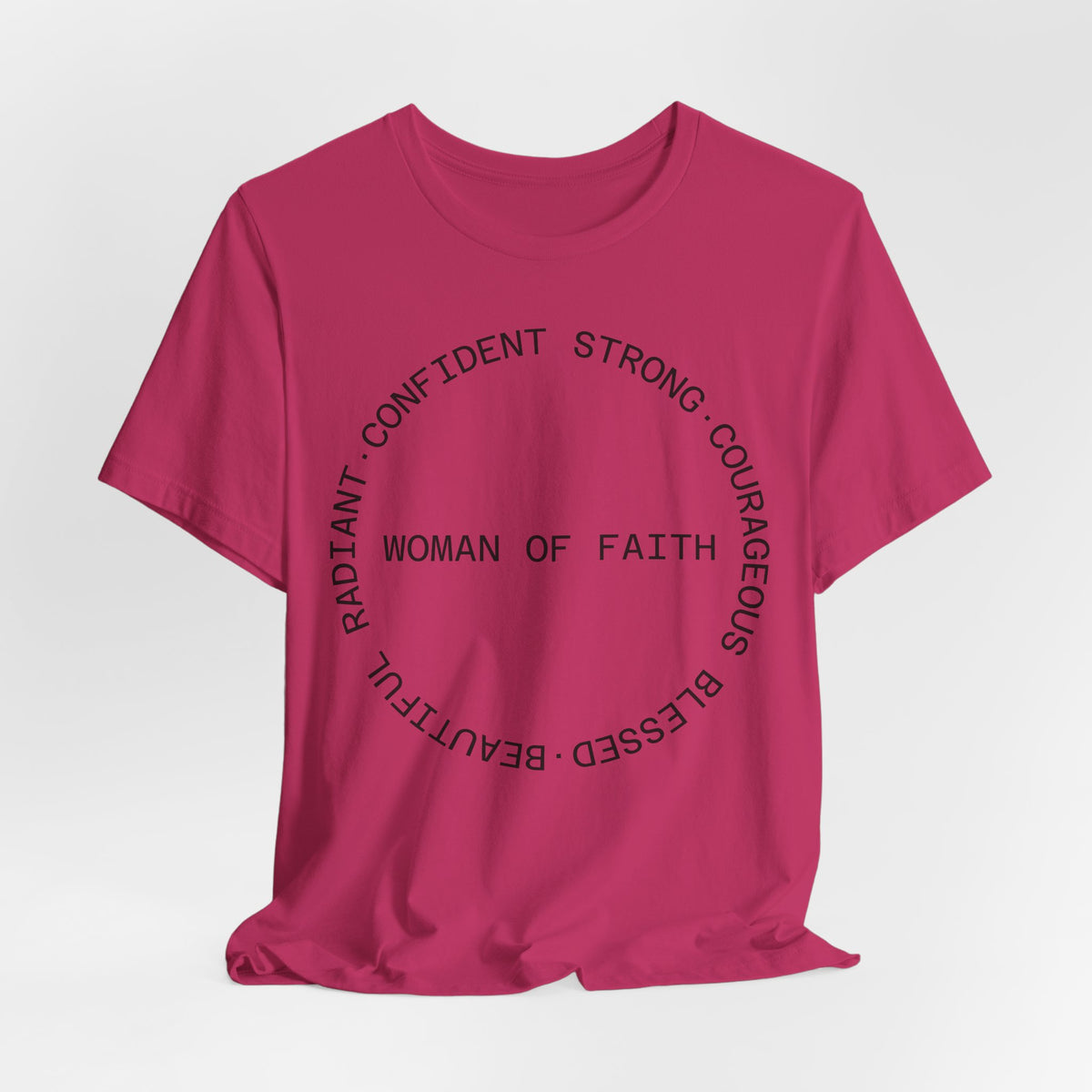 Woman of Faith Tee — Inspirational Christian Graphic T‑Shirt