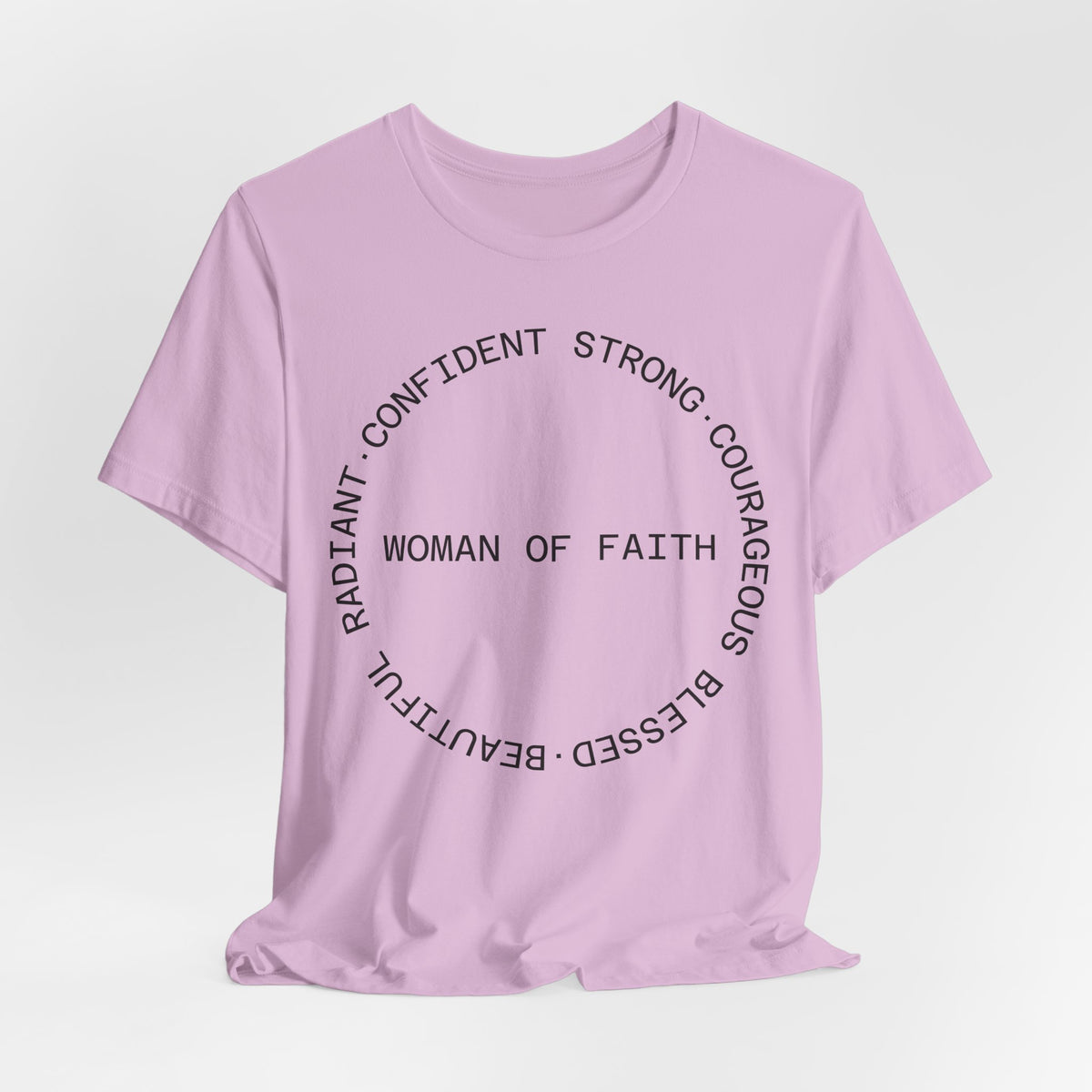 Woman of Faith Tee — Inspirational Christian Graphic T‑Shirt