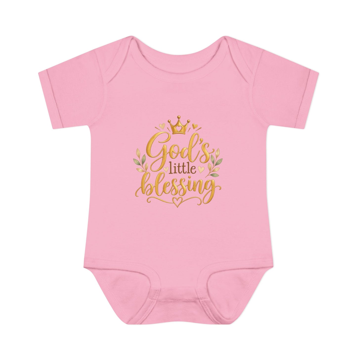Infant Bodysuit — "God's Little Blessing" Gold Script Baby Onesie