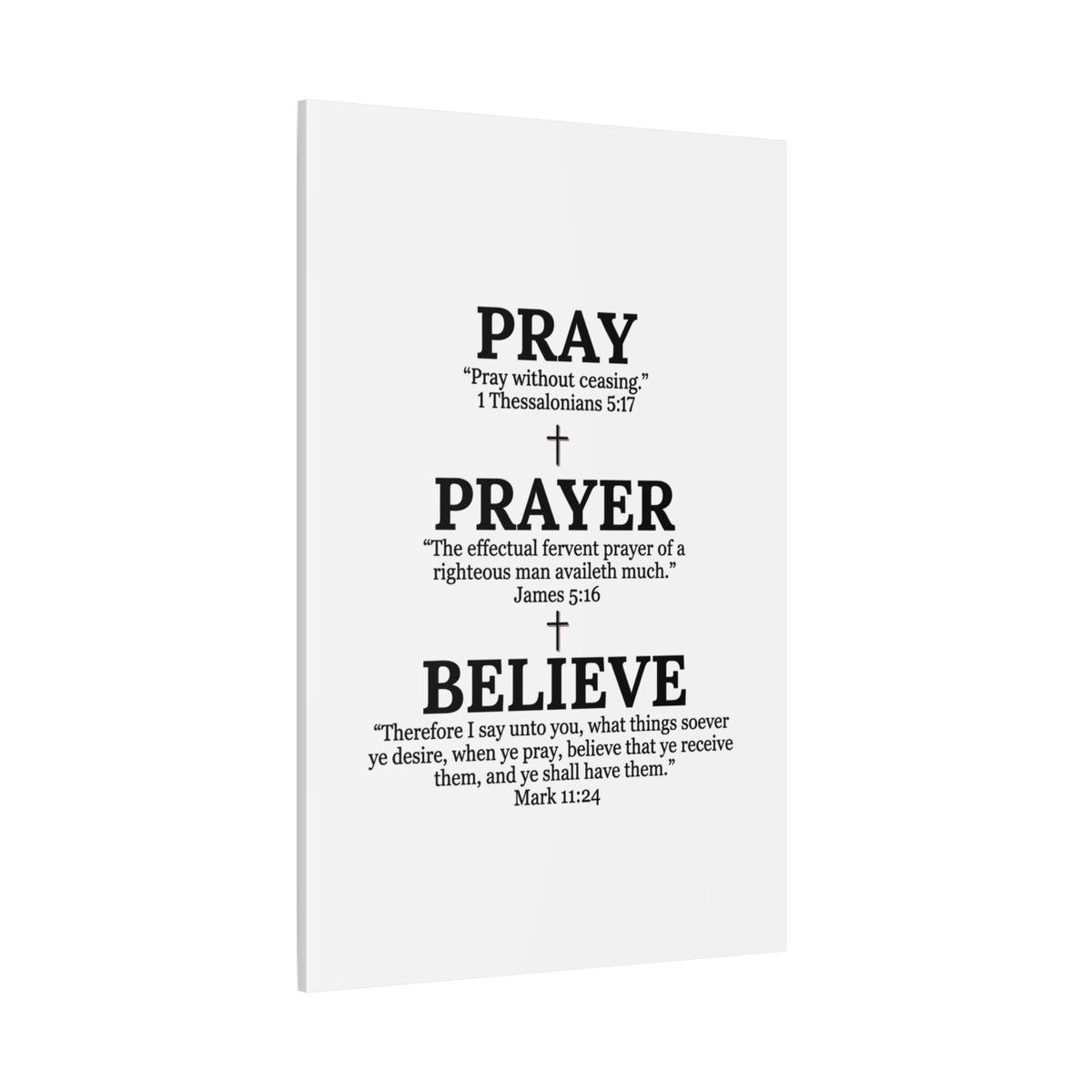Pray, Prayer, Believe – Inspirational Christian Wall Canvas