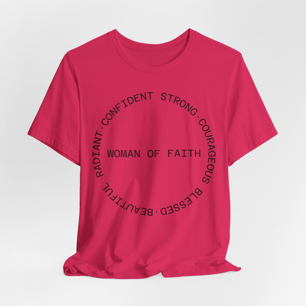 Woman of Faith Tee — Inspirational Christian Graphic T‑Shirt