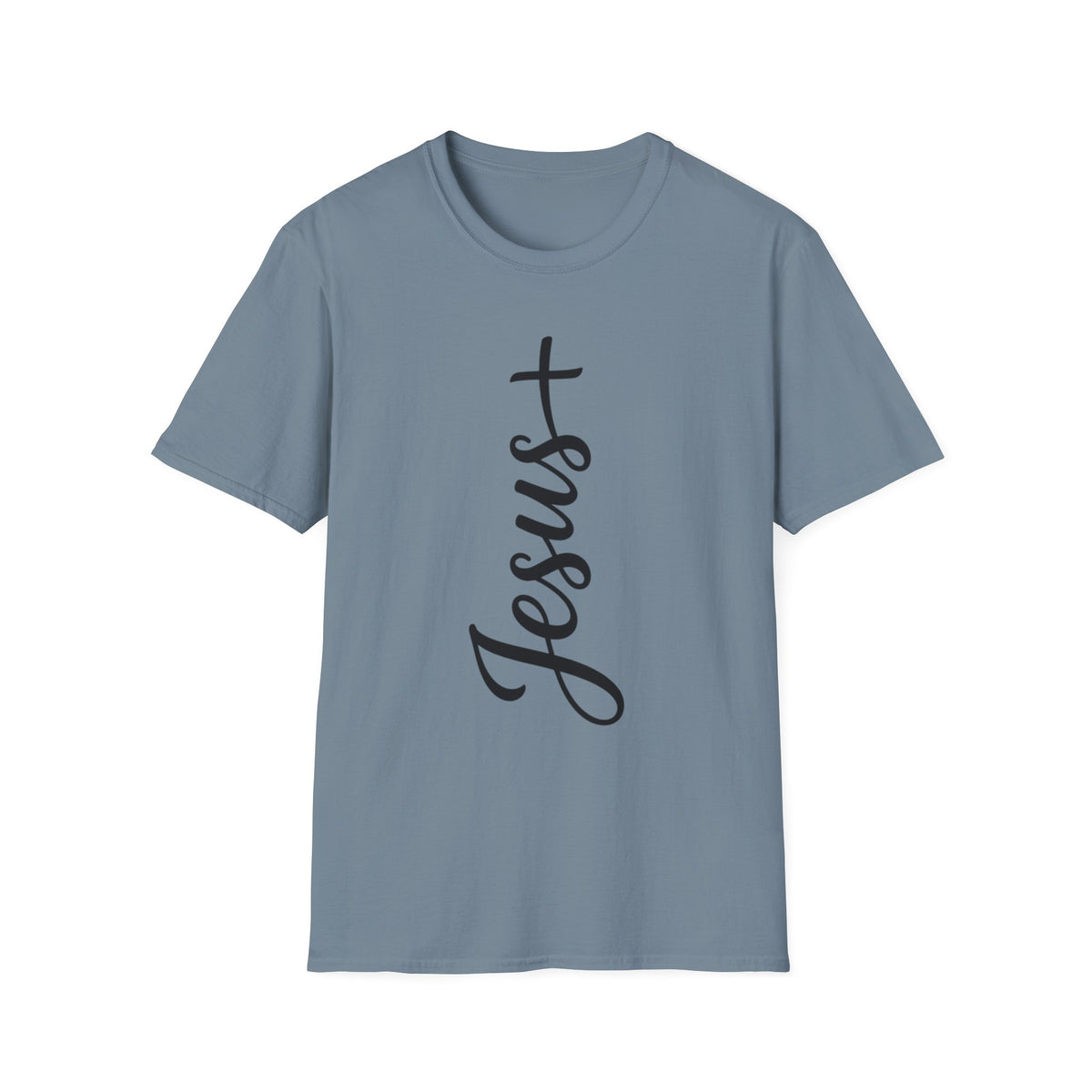 Jesus Vertical Script T-Shirt — Faith Christian Tee