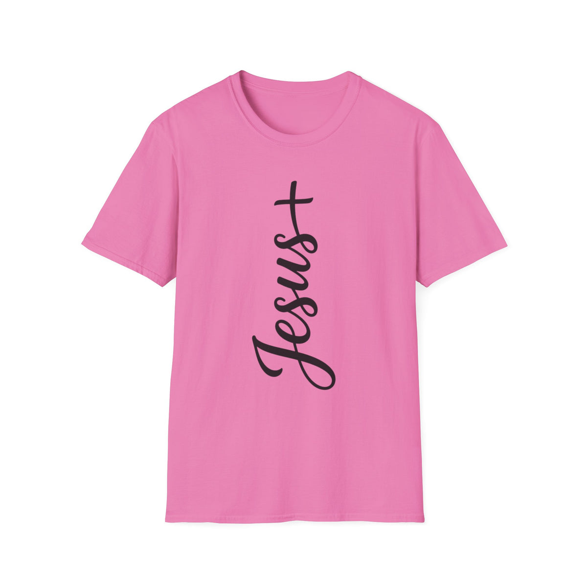 Jesus Vertical Script T-Shirt — Faith Christian Tee