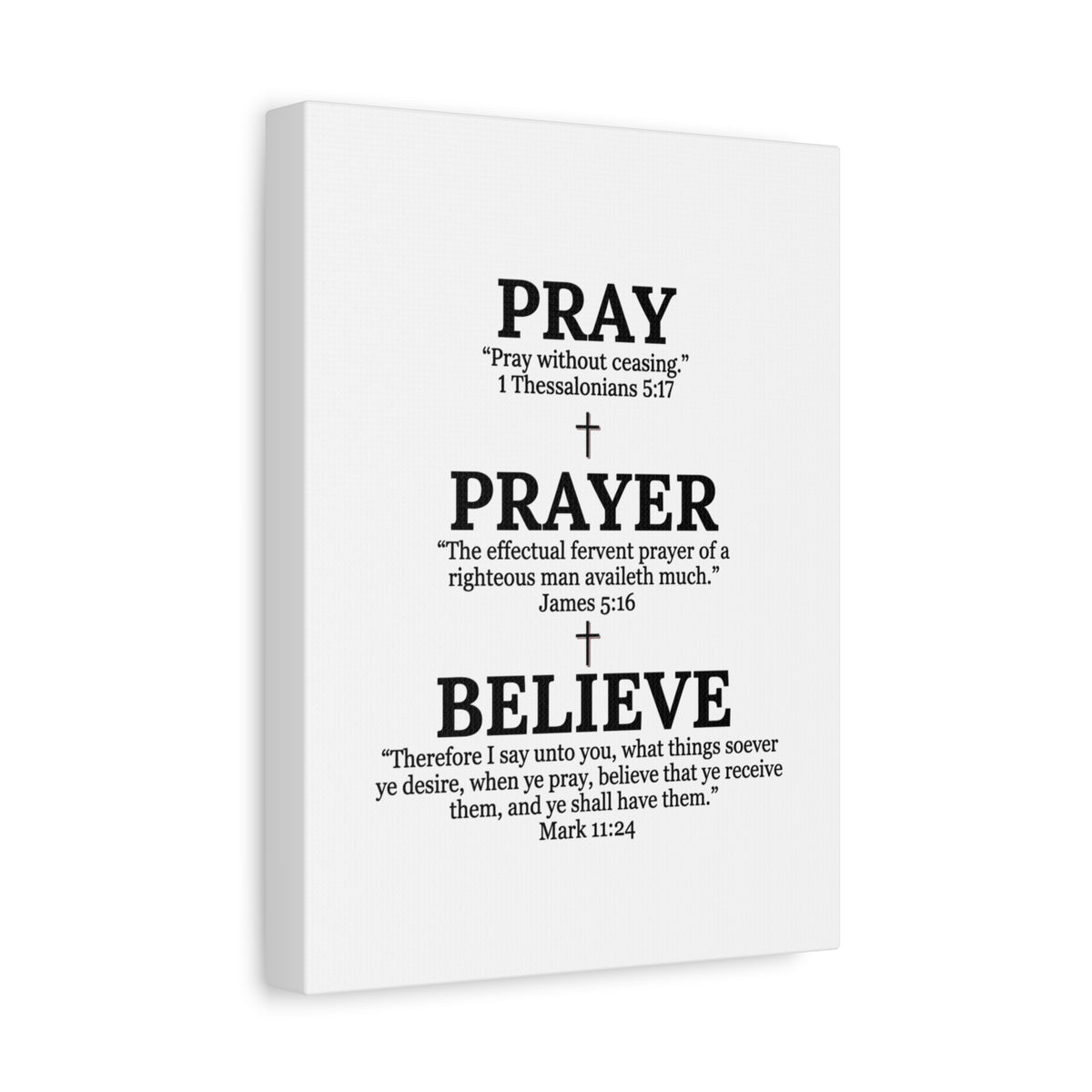 Pray, Prayer, Believe – Inspirational Christian Wall Canvas