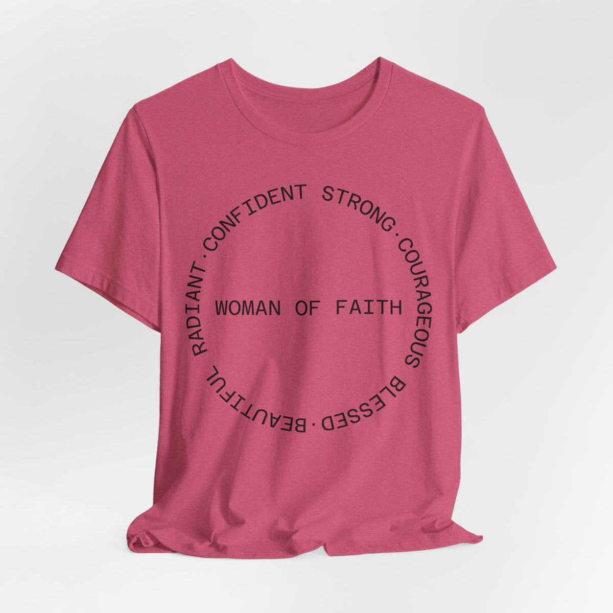 Woman of Faith Tee — Inspirational Christian Graphic T‑Shirt