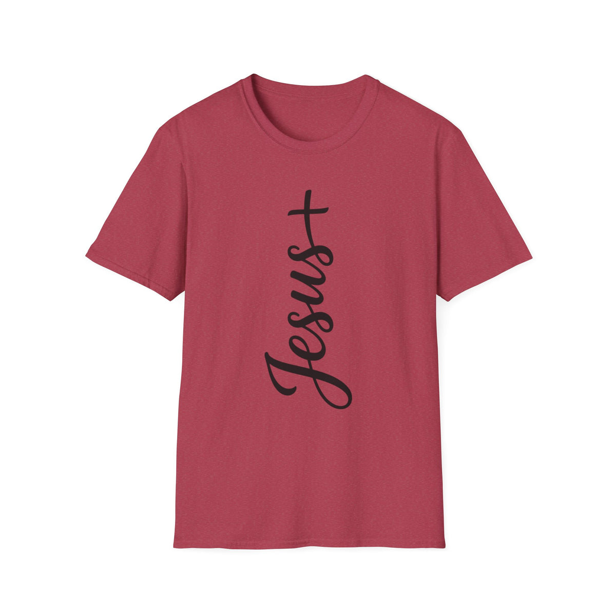 Jesus Vertical Script T-Shirt — Faith Christian Tee