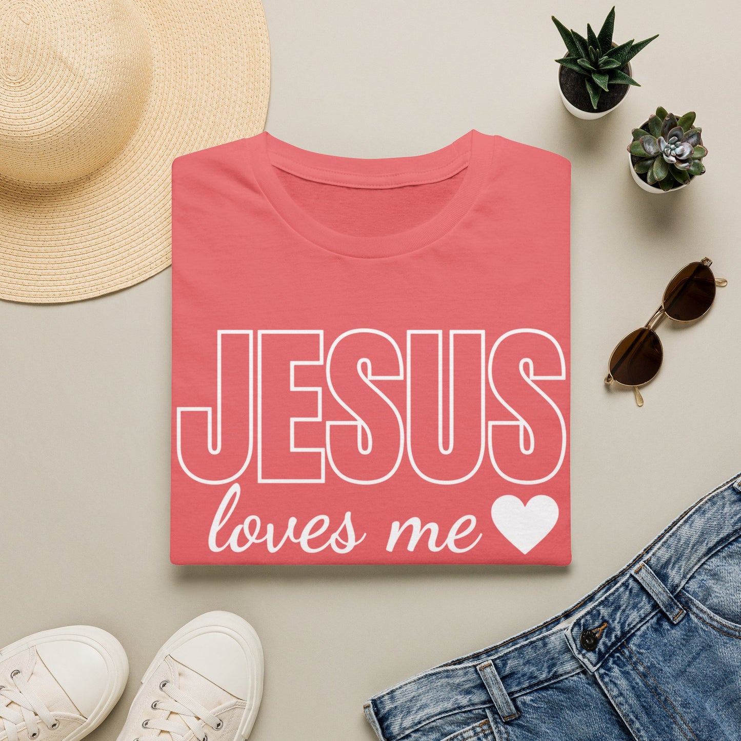 Jesus Loves Me T‑Shirt — Faith‑Inspired Christian Tee with Heart
