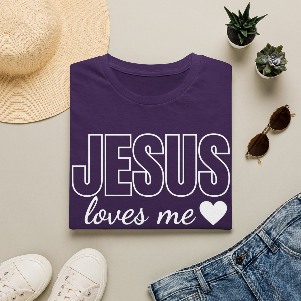Jesus Loves Me T‑Shirt — Faith‑Inspired Christian Tee with Heart