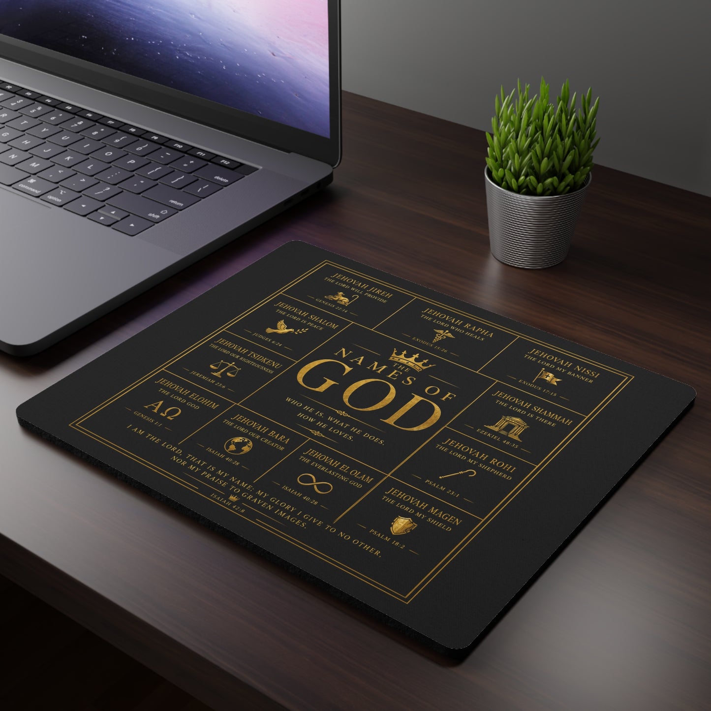The Names of God Rectangular Mouse Pad