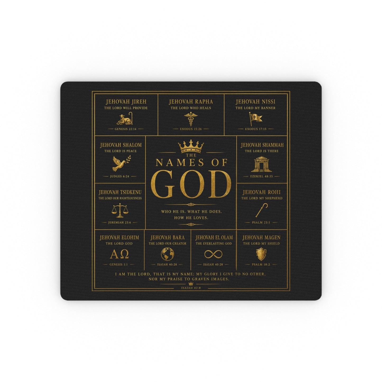 The Names of God Rectangular Mouse Pad