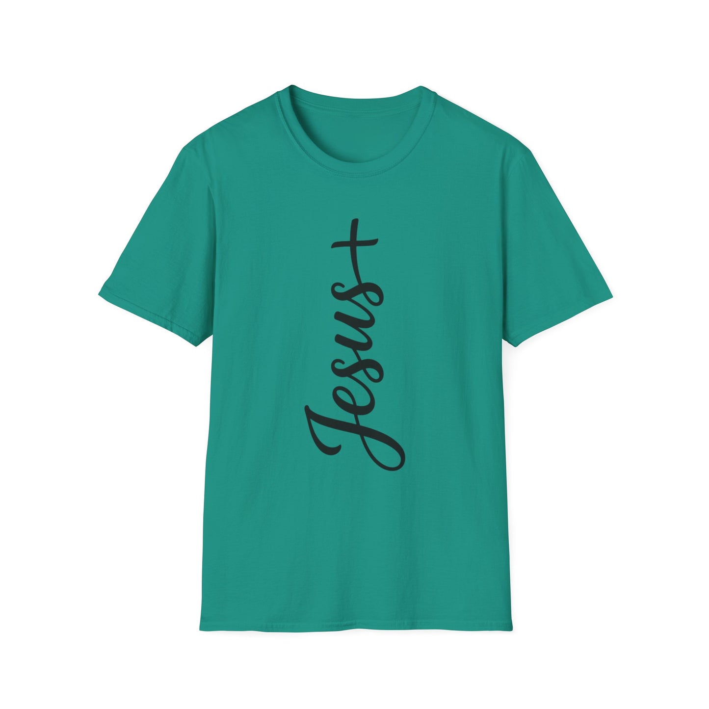Jesus Vertical Script T-Shirt — Faith Christian Tee