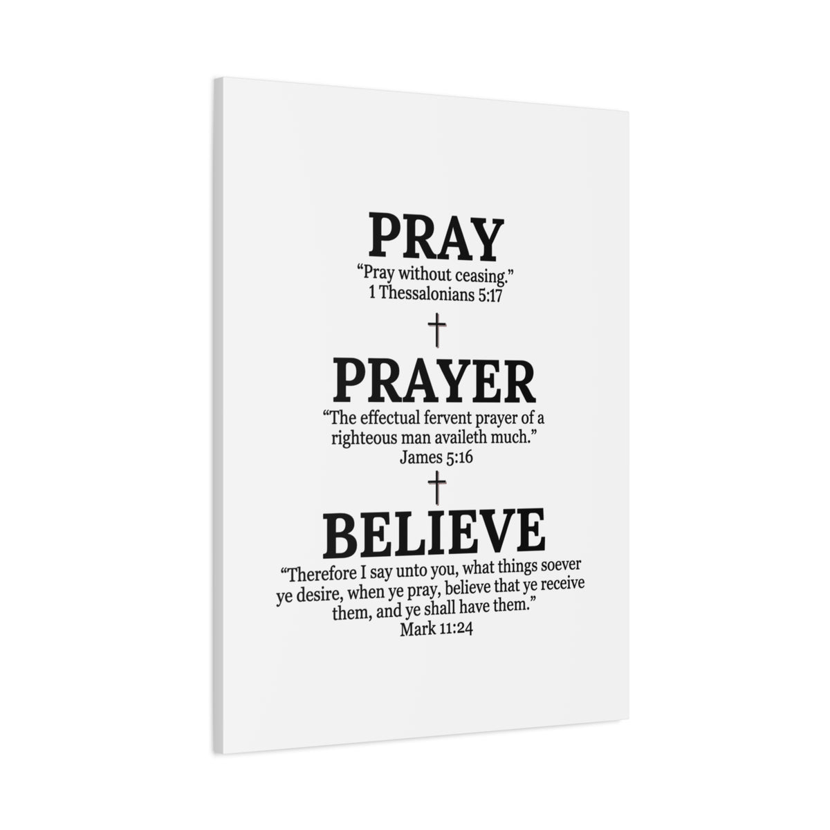 Pray, Prayer, Believe – Inspirational Christian Wall Canvas