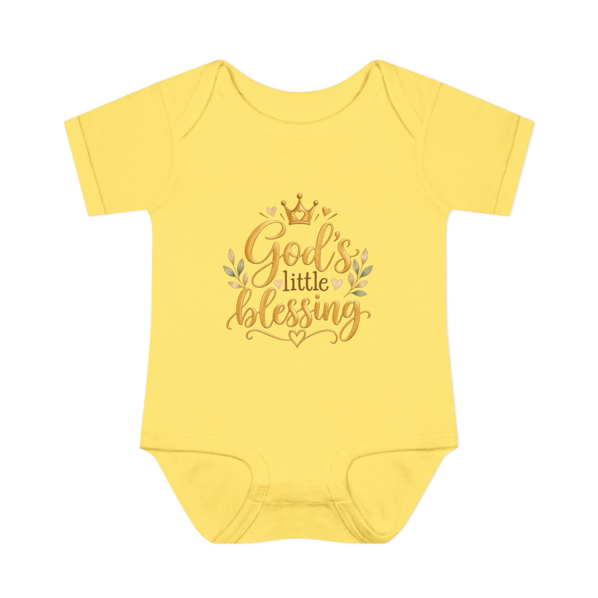 Infant Bodysuit — "God's Little Blessing" Gold Script Baby Onesie